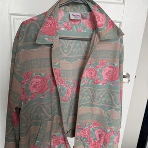 TanJay Pink Floral and Sage vintage Jacket